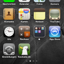 Homescreen des iPhone 4 mit Kackadu.de-Verknüpfung