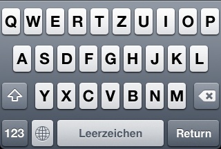 iPhone Tastatur